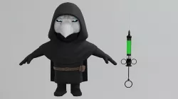 Scp-049 Low poly 3D Model Low-poly 3D model