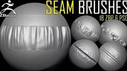 Seam Brushes and Alphas PSD 3D model