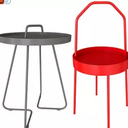 Set of coffee bedside side coffee tables BURVIK Cane-line  Small 3D model