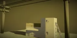 Shop in the mist or something like  that Low-poly 3D model