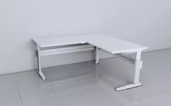 sit stand table 3 legs L-shape free standing 3D model