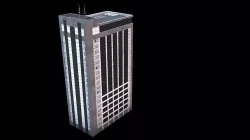 Skyscraper at Night - LowPoly Low-poly 3D model