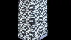 Skyscraper at Night - LowPoly Low-poly 3D model
