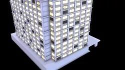 Skyscraper at Night - LowPoly Low-poly 3D model