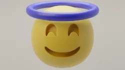 Smiling Halo Emoji 3D model
