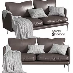 Sofa Haven Auburn leather 3D model