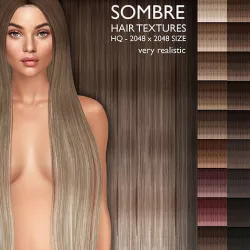 Sombre hair textures for 3d models  Texture