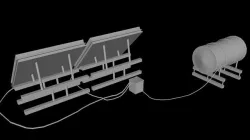 Sonar Panel Low-poly 3D model