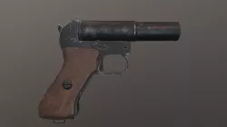 Soviet signal pistol - SPSh-43 Low-poly 3D model