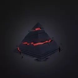 space fantasy low poly piramide HighPoly included Low-poly 3D model