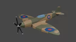 Spitfire Low-poly 3D model
