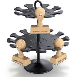 Stamp holder with rubber stamp 3D model