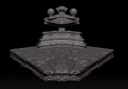 Star Destroyer Type Spaceship 3D model
