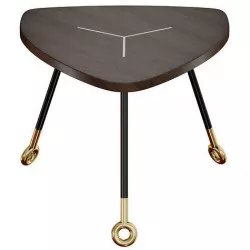 Stiles Dark Wood Triangle Nesting Table Crate and Barrel 3D model