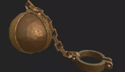 Stylized PBR Prison Ball Low-poly 3D model
