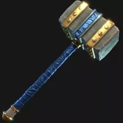 Stylized War Hammer - Game Ready Low-poly 3D model