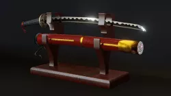 Sward cgi Design Modeling Blender Model Project Low-poly 3D model
