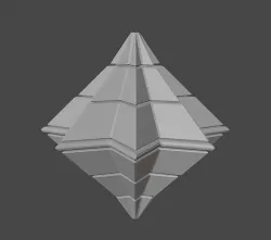 Symetric Pyramidal Structure Low-poly 3D model