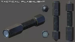 Tactical flashlight 3D model