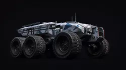 Technical Vehicle transporter Source Files Attached 8K Textures Low-poly 3D model