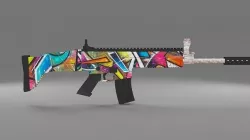 Textured gun Low-poly 3D model