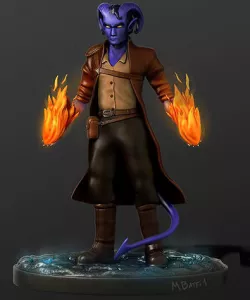 Tiefling Wizard Dnd figure 3D model