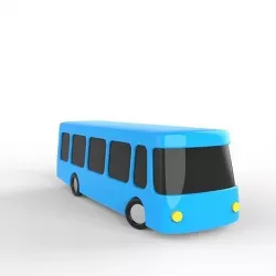 Toon Bus 3D model