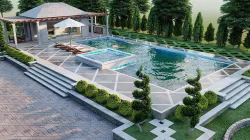 underground swimming pool 3d model lumion model 3D model