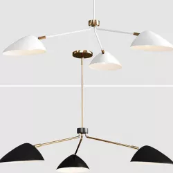 West Elm Curvilinear Mid-Century Chandelier 3D model