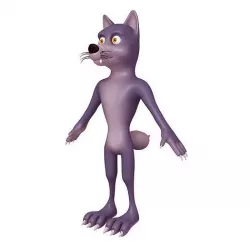 Wolf Cartoon 3D model