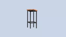 Wood Bar Stool 3D model