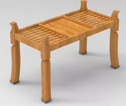 Wooden Royal Dinning Table 3D model