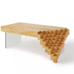 Wooden table N01 3D model