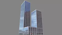 55 Spear Street Building San Francisco Low-poly 3D model