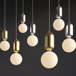 Aballs Gold  and Chrome Parachilna Hayon Studio 2 3D model