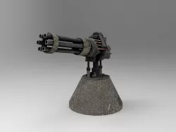 Advanced  Turrets Low-poly 3D model