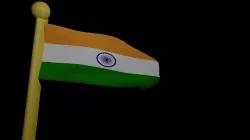 animation video of Indian flag from blender  3D model