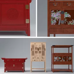 ANTIQUE CABINET SET 3D model
