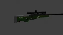 AWM  gun Low-poly 3D model