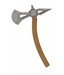 AXe for display wooden handle 3D model