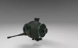 BattleDrone Low-poly 3D model