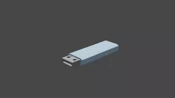 Blue Thumb drive  3D model