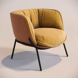 Bom Bom Chair 4 legs 3D model