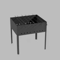 Brazier and skewers 3D model
