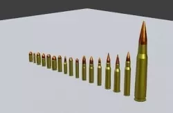 Bullet Pack Low-poly 3D model