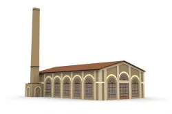 Cartoon Industrial Factory Low-poly 3D model