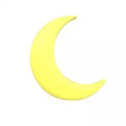 Cartoon Moon v1 001 Low-poly 3D model