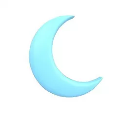 Cartoon Moon v1 004 Low-poly 3D model