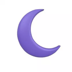 Cartoon Moon v1 005 Low-poly 3D model