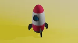 Cartoon Rocket 3D model